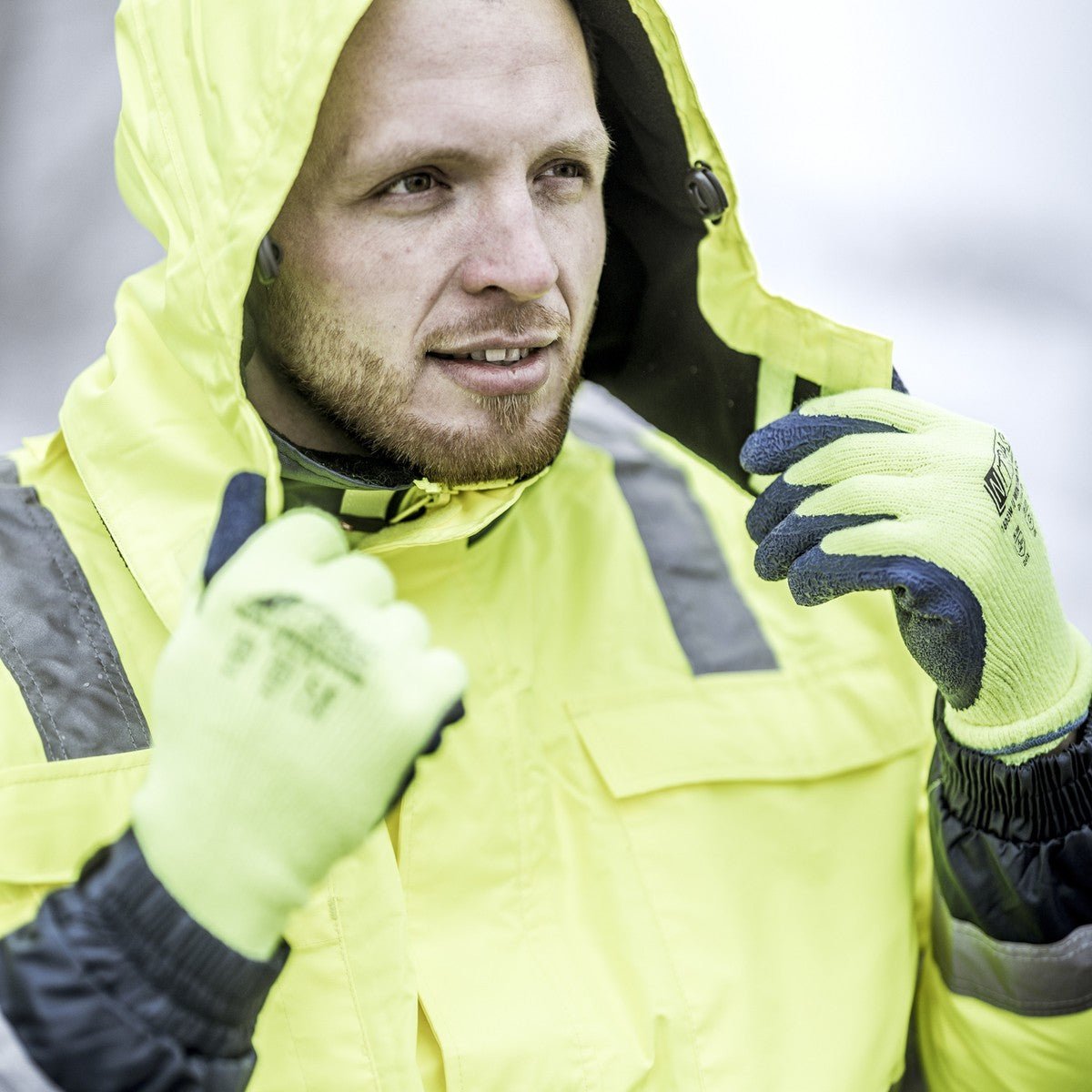 Glugă de iarnă detașabilă NITRAS, galben neon, poliester OEKO-TEX: 100% | Pachet (1 bucata)