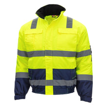 NITRAS MOTION TEX VIZ, geacă pilot de înaltă vizibilitate, galben neon / bleumarin