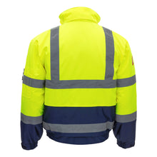 NITRAS MOTION TEX VIZ, geacă pilot de înaltă vizibilitate, galben neon / bleumarin