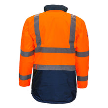NITRAS MOTION TEX VIZ, parka de mare vizibilitate, portocaliu neon / bleumarin
