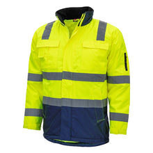NITRAS MOTION TEX VIZ, parka de mare vizibilitate, galben neon / bleumarin