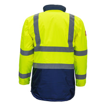 NITRAS MOTION TEX VIZ, parka de mare vizibilitate, galben neon / bleumarin