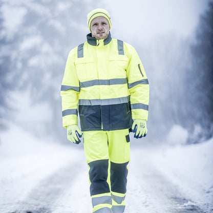 NITRAS MOTION TEX VIZ, parka de mare vizibilitate, galben neon / bleumarin