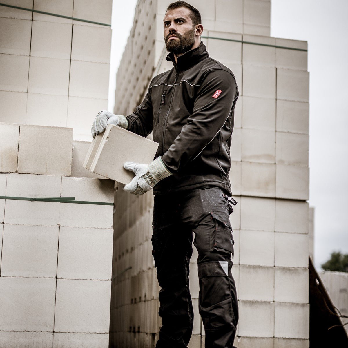 NITRAS MOTION TEX LIGHT, jachetă softshell, neagră