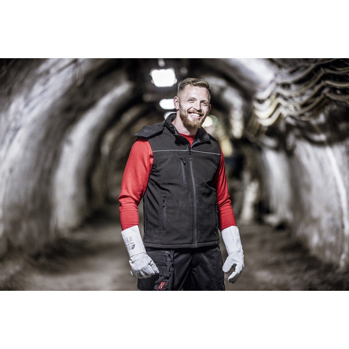 NITRAS MOTION TEX LIGHT, vestă softshell, neagră