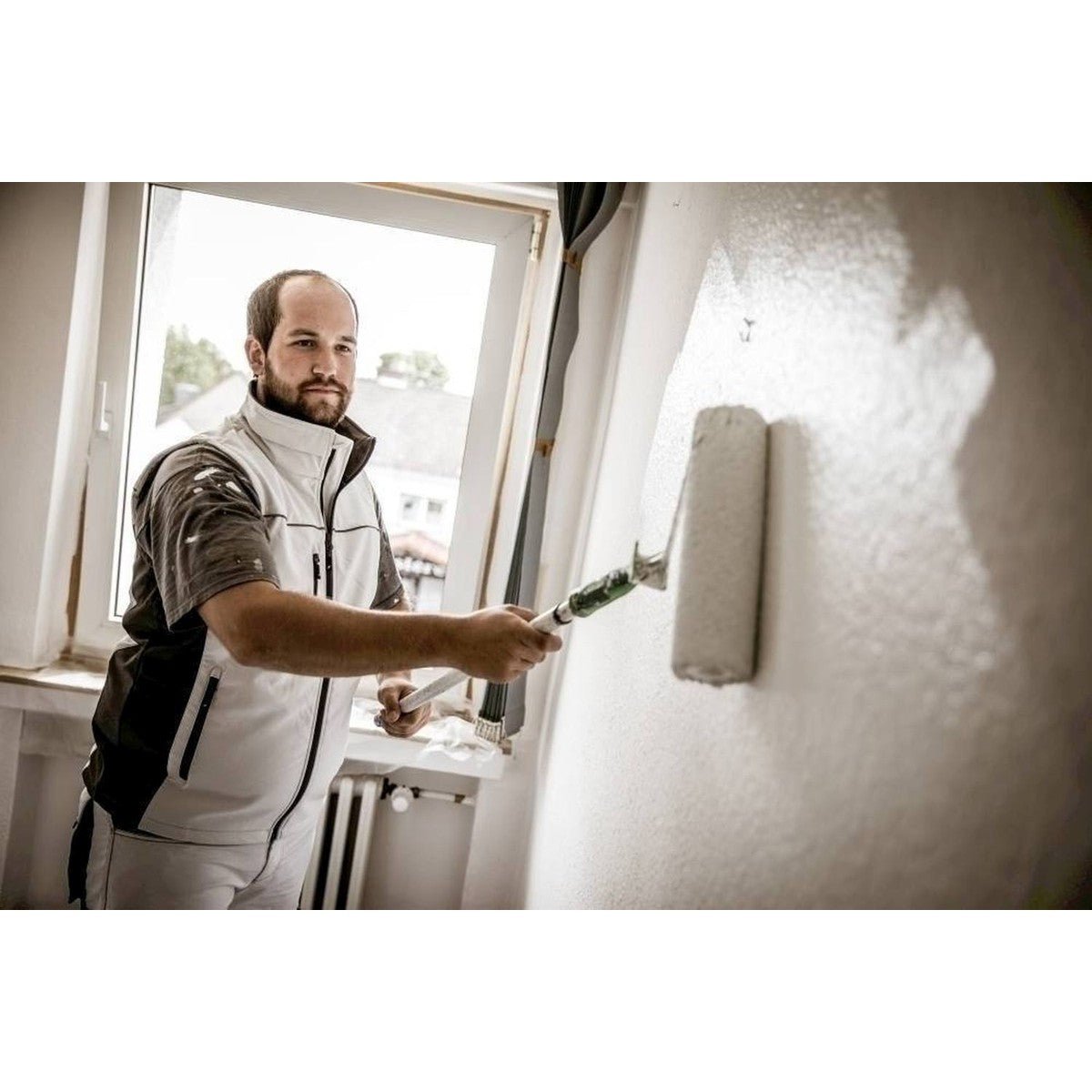 NITRAS MOTION TEX LIGHT, vestă softshell, alb/gri