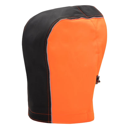 Glugă detașabilă NITRAS, portocaliu neon / negru, poliester OEKO-TEX: 100% | Pachet (1 bucata)
