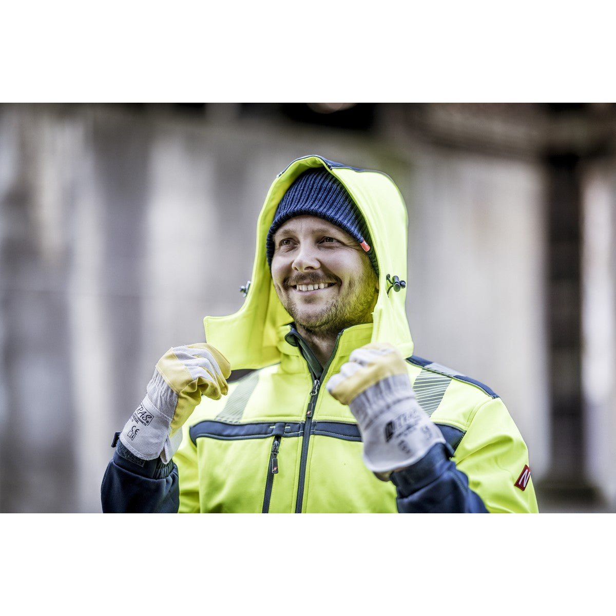 NITRAS UNIVERSAL, manusi din piele artificiala, culoare naturala/galben, bumbac EN 388 | Pachet (12 perechi)