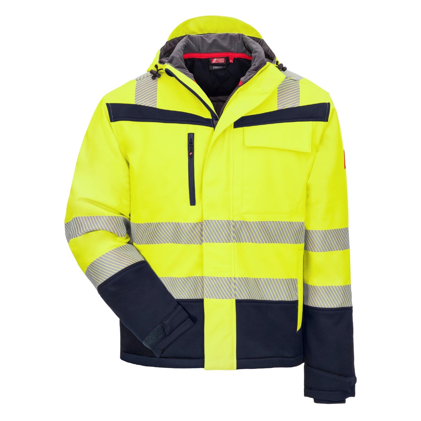 NITRAS MOTION TEX VIZ PLUS, jachetă softshell de înaltă vizibilitate de iarnă