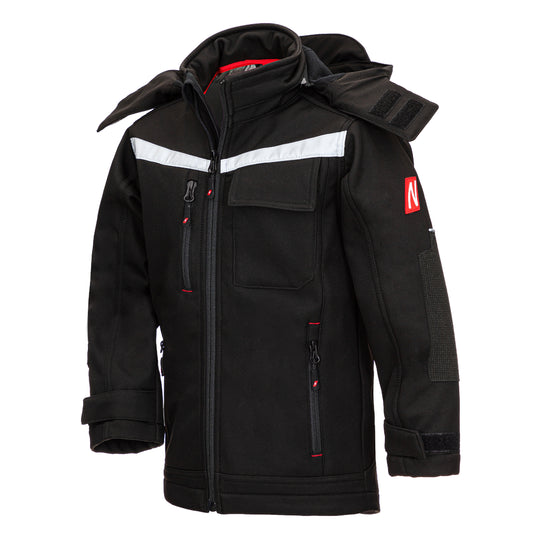 NITRAS MOTION TEX KIDS, jachetă softshell, neagră