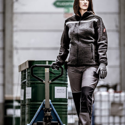 NITRAS MOTION TEX PLUS, jachetă softshell tricotată, neagră
