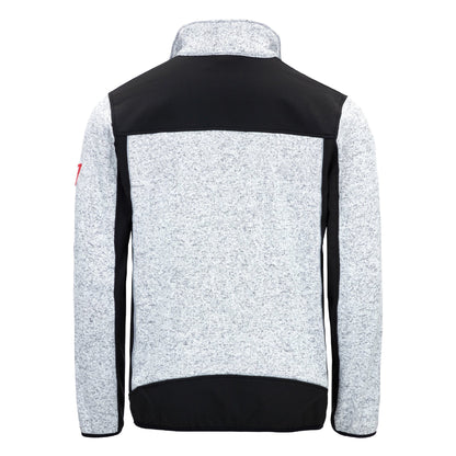 NITRAS MOTION TEX PLUS, jachetă softshell tricotată, gri deschis/negru