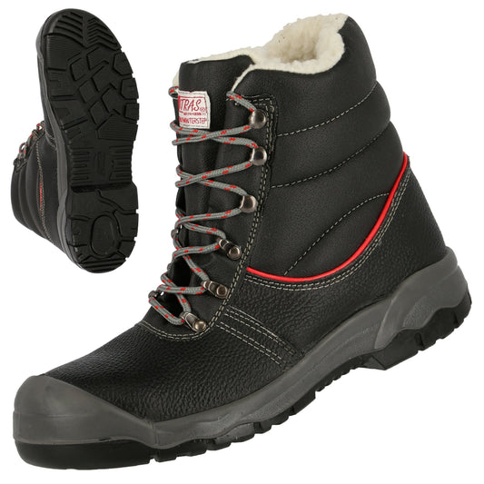 Ghete de iarnă de siguranță NITRAS STEP MID+ W, S3, înălțime mijlocie, negre