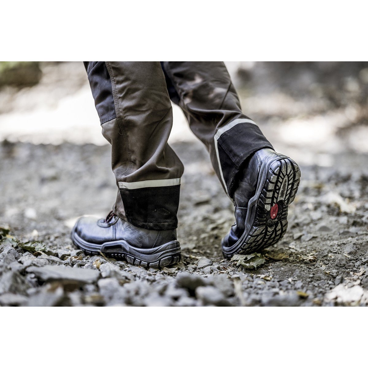 Ghete de siguranță NITRAS POWER STEP MID, S3 HI HRO, înălțime mijlocie, negre