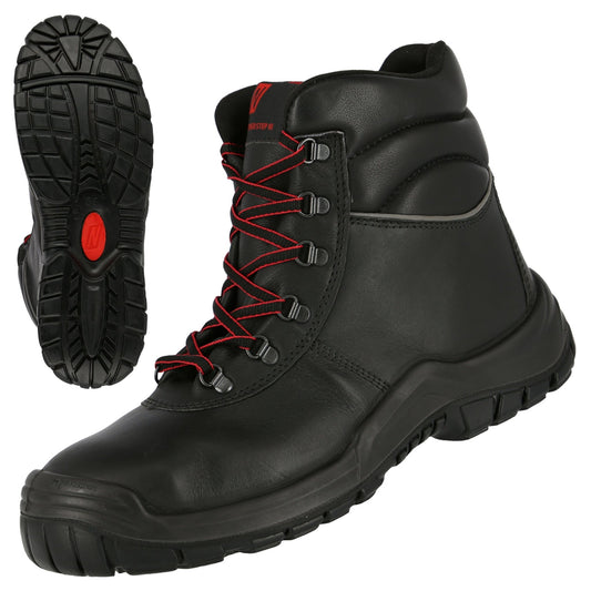 Ghete de siguranță NITRAS POWER STEP MID+, S3 CI HI HRO, înalte, negre