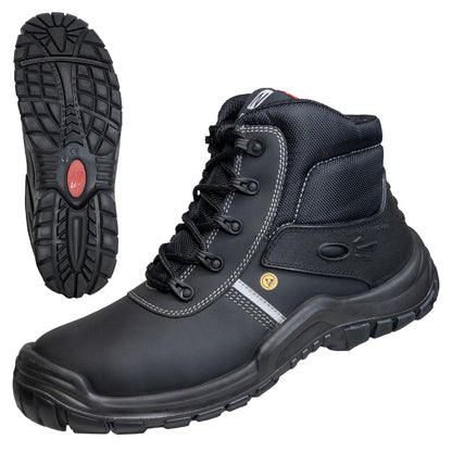 Ghete de siguranță NITRAS UTILITY STEP MID, S3L CI FO SR, negre