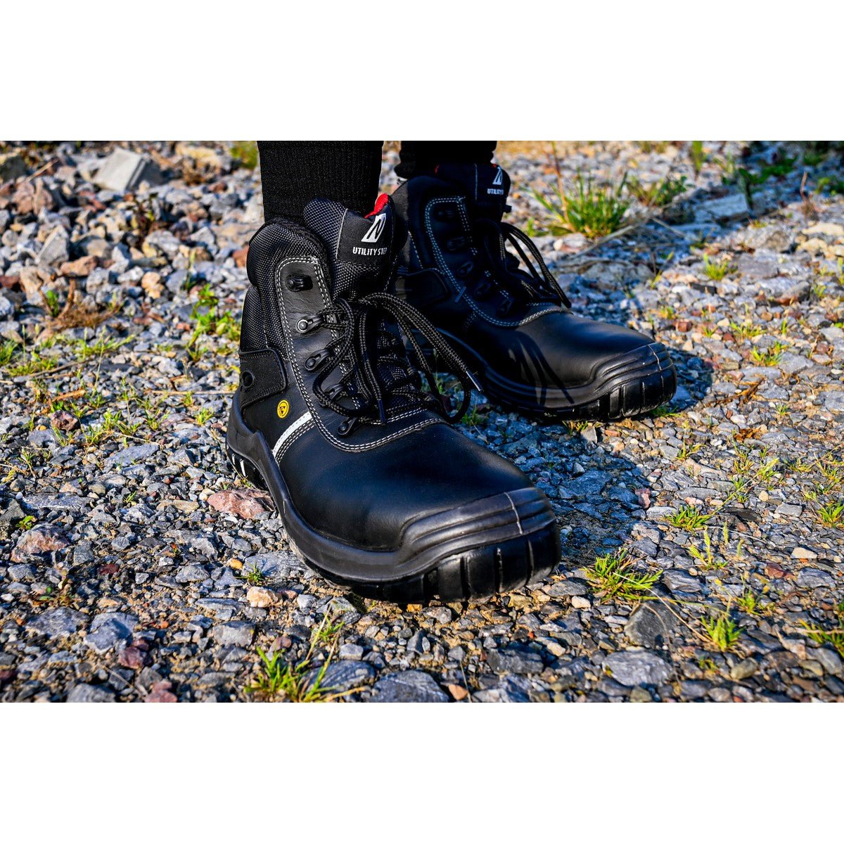 Ghete de siguranță NITRAS UTILITY STEP MID, S3L CI FO SR, negre