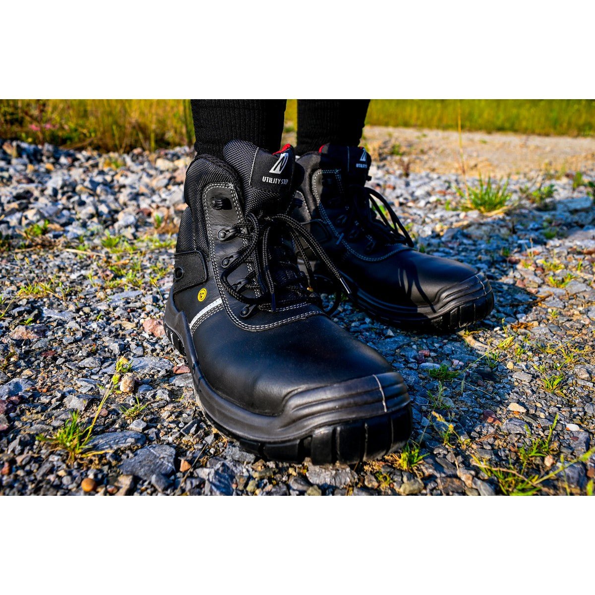 Ghete de siguranță NITRAS UTILITY STEP MID, S3L CI FO SR, negre