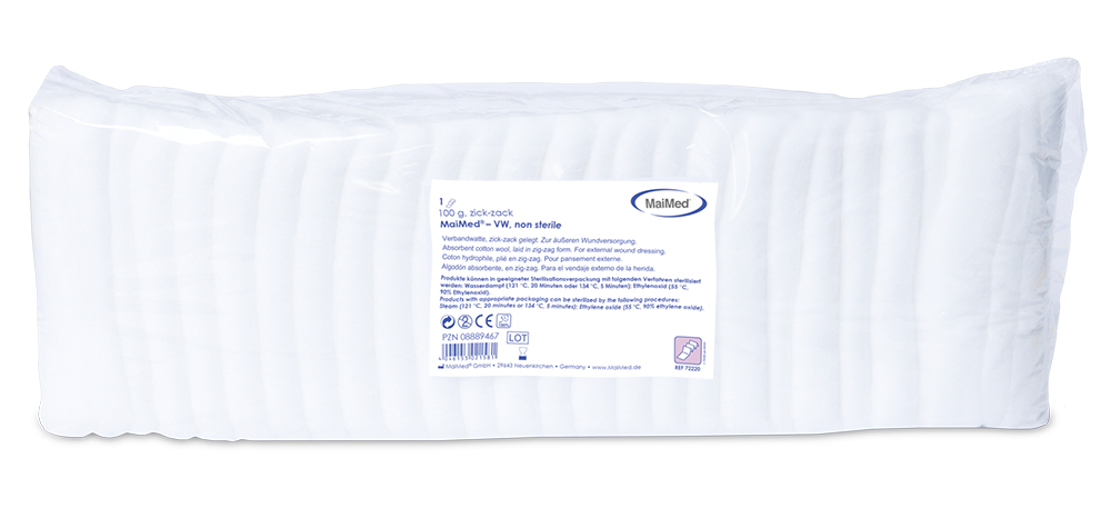 Geantă din folie de bumbac cu bandaj în zig-zag MaiMed-VW