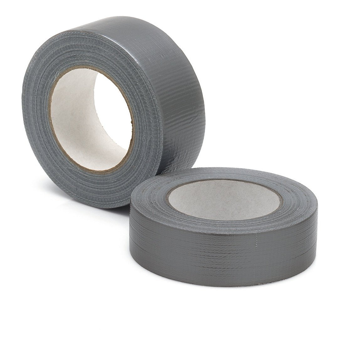 O rolă de bandă textilă Nölle Profi Brush (50 mm x 50 m, puternică și versatilă) este ilustrată vertical, iar alta este așezată orizontal pentru a dezvălui gaura din mijloc; ambele arată suprafața lucioasă și texturată tipică pentru tehnologia de perii și pensule Nölle Profi Brush e.K.