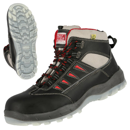 Ghete de siguranță NITRAS SPORT STEP MID, S3, înălțime mijlocie, negre