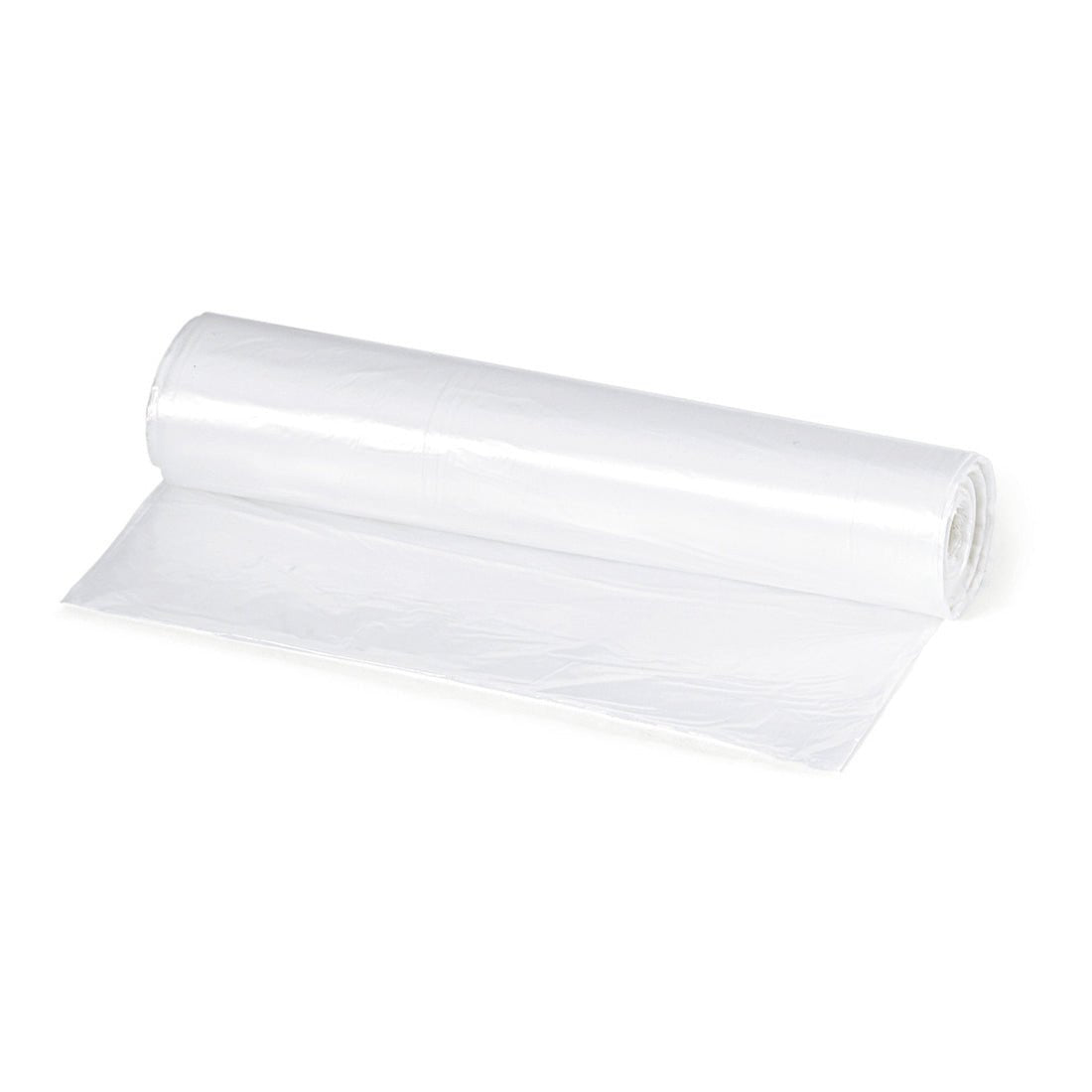 Imaginea prezintă un singur rol de saci de gunoi Nölle Profi Brush, 60 litri, transparent (de la Nölle Profi Brush Bürsten- & Pinseltechnik e.K.), cu un sac parțial desfășurat, pe un fundal alb uni.