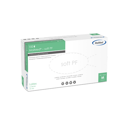 Mănuși de examinare din latex MaiMed-soft PF, sterile fără pulbere, 100 bucăți/cutie