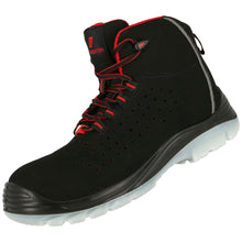 Ghete de siguranță NITRAS MICRO STEP MID, S1 P, înălțime mijlocie, negre