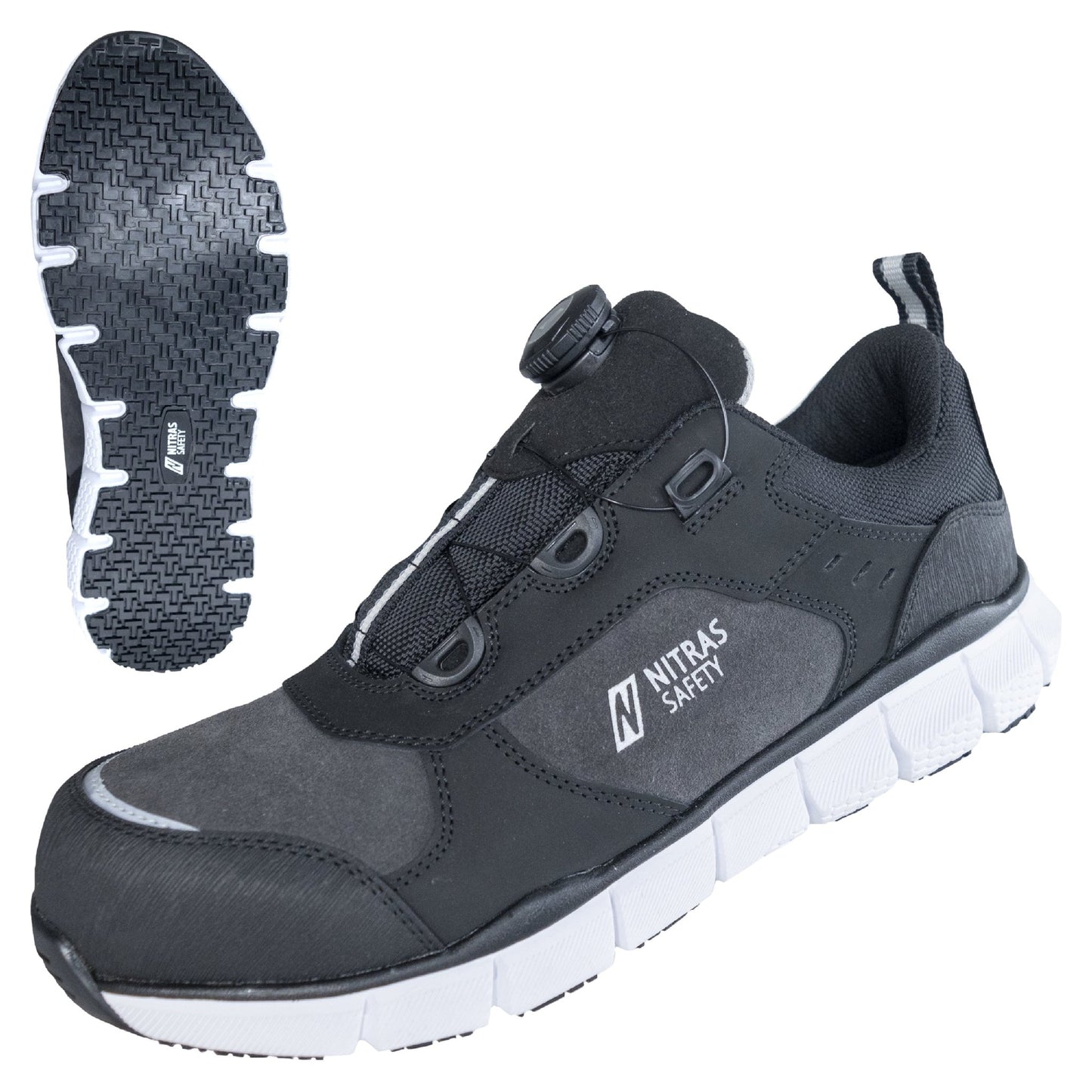 NITRAS SONIC STEP FIT, S3S FO HRO SC SR încălțăminte de siguranță joasă, gri / negru