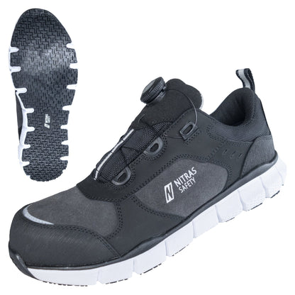 NITRAS SONIC STEP FIT, S3S FO HRO SC SR încălțăminte de siguranță joasă, gri / negru
