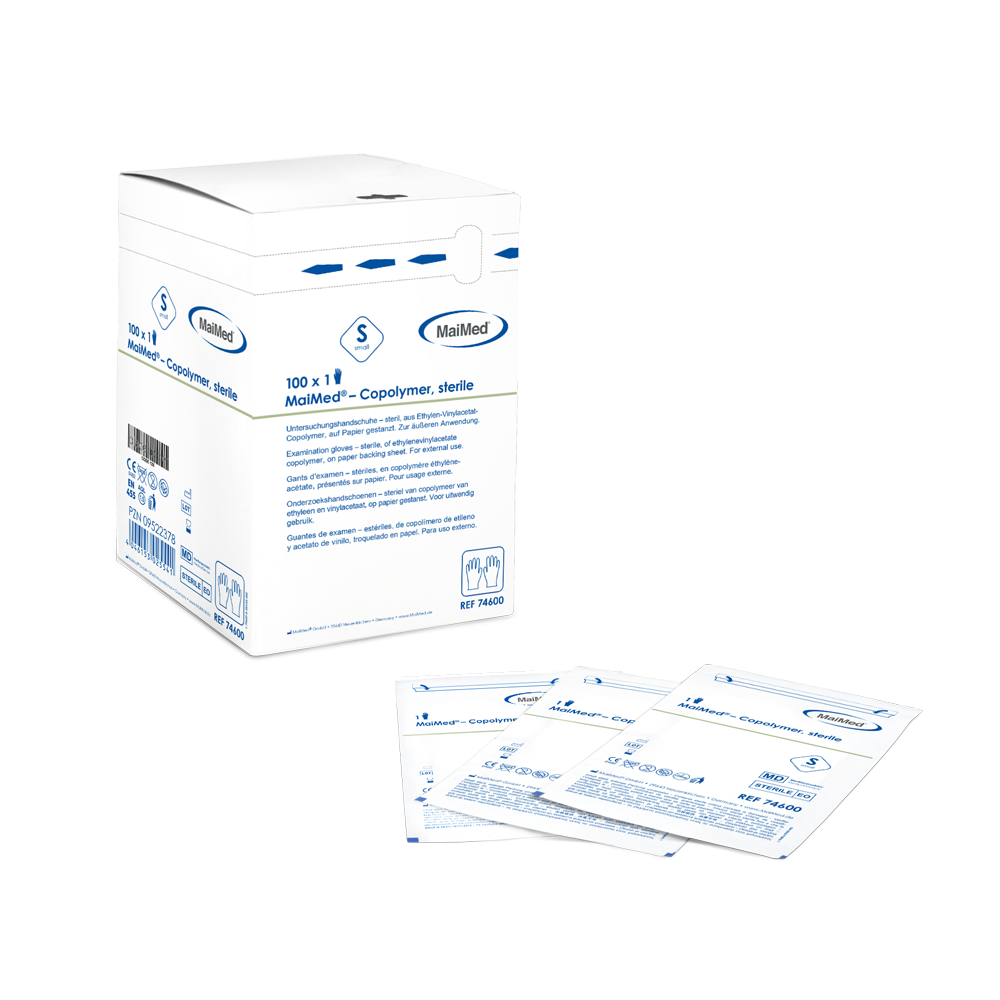 Mănuși sterile, de unică folosință, cu copolimer MaiMed