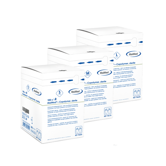 Mănuși sterile, de unică folosință, cu copolimer MaiMed