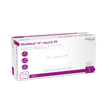 Mănuși de vinil de unică folosință MaiMed vi-touch, fără pudră, 100 bucăți/cutie