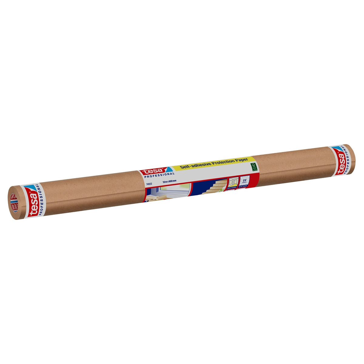 tesa Professional 74922 Selbstklebendes Schutzpapier, chamois 10 m x 600 mm