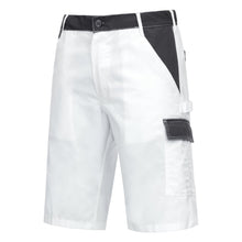 NITRAS MOTION TEX LIGHT, pantaloni de lucru, scurti, alb/gri