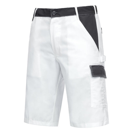 NITRAS MOTION TEX LIGHT, pantaloni de lucru, scurti, alb/gri