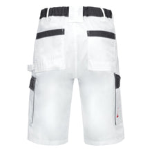 NITRAS MOTION TEX LIGHT, pantaloni de lucru, scurti, alb/gri