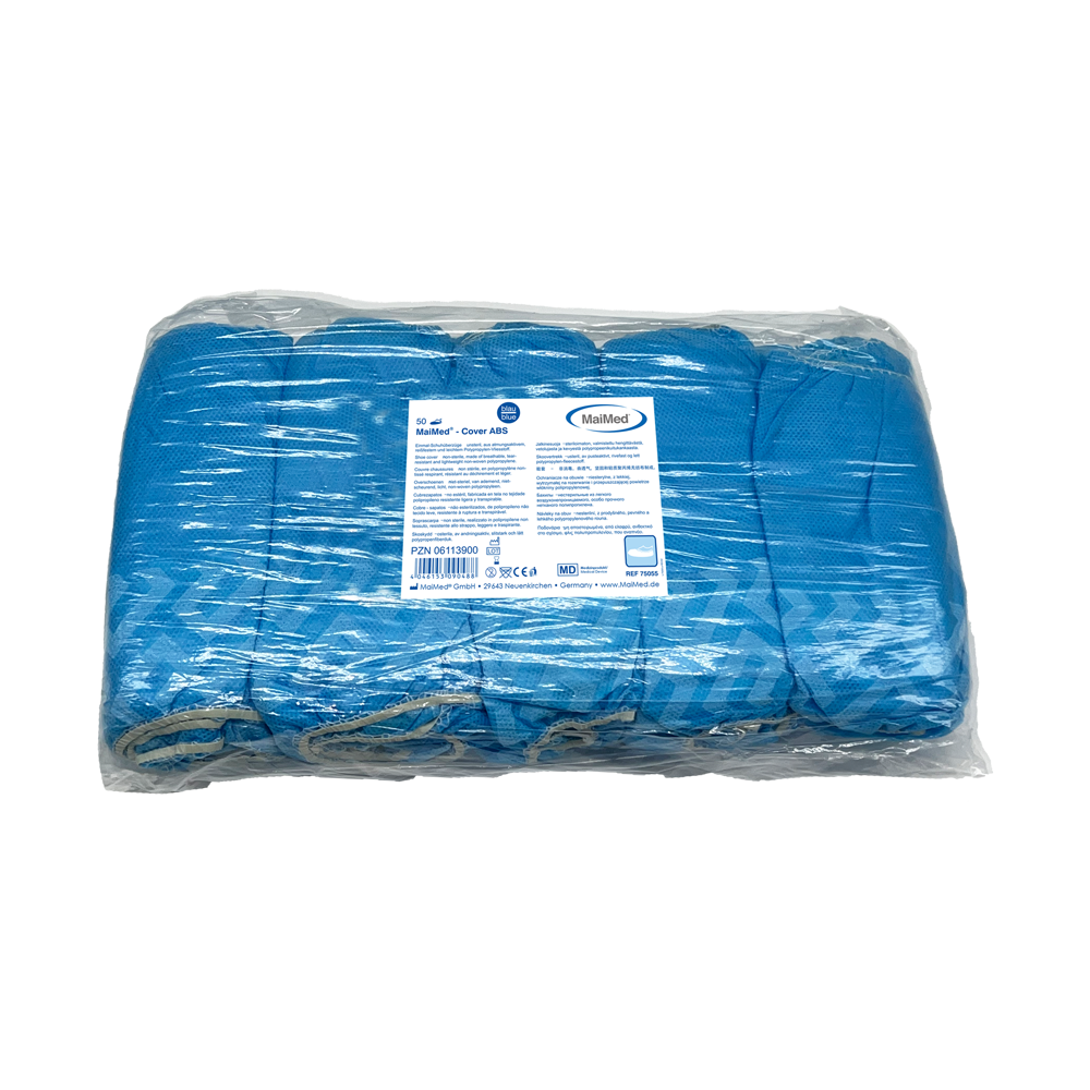 MaiMed-Cover Huse de pantofi ABS Huse de pantofi de unica folosinta din PP, albastru, 50 bucati/pachet. | Pachet (50 bucăți)