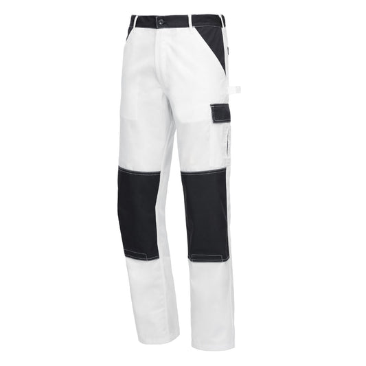 NITRAS MOTION TEX LIGHT, pantaloni de lucru, lungi, alb/gri