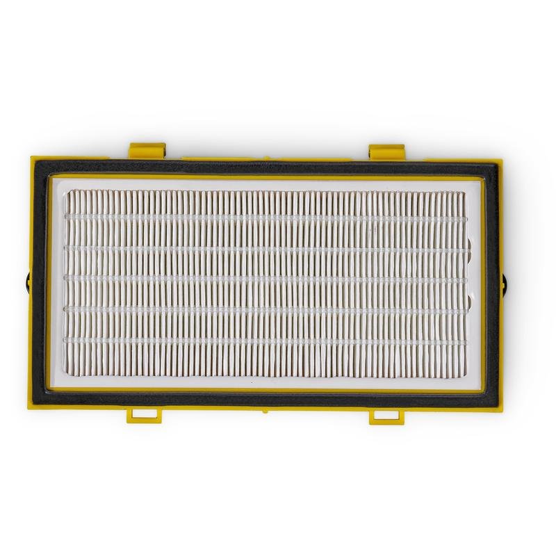 Filtrul TASKI Ultimaxx HEPA H13 de la Diversey Deutschland GmbH & Co. OHG, opțional, are o suprafață plisată albă și un cadru galben-negru pentru o calitate îmbunătățită a aerului în zonele sensibile (ambalaj: 1 bucată).