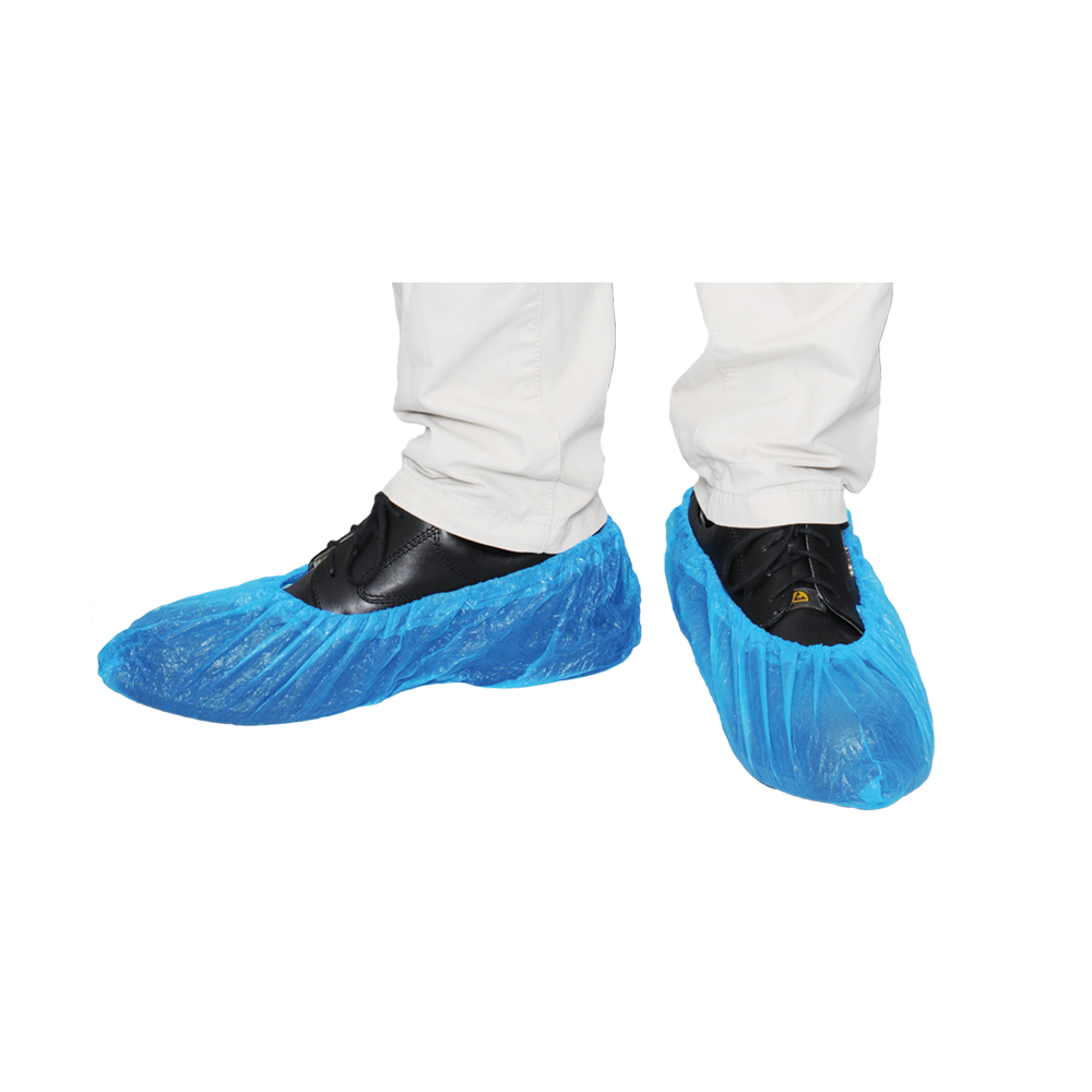 MaiMed-Cover Huse de pantofi CPE Huse de pantofi de unica folosinta din CPE, albastre, 100 bucati/pachet. | Pachet (100 bucăți)