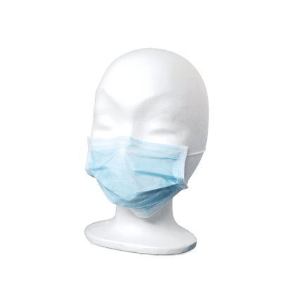 MaiMed-FM C plus., masca, unst. cu mască chirurgicală de cauciuc, nesterilă, 3 straturi, albastru, 50 buc./cutie | Cutie (50 bucăți)