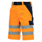 NITRAS MOTION TEX VIZ, pantaloni de lucru cu vizibilitate mare, scurti