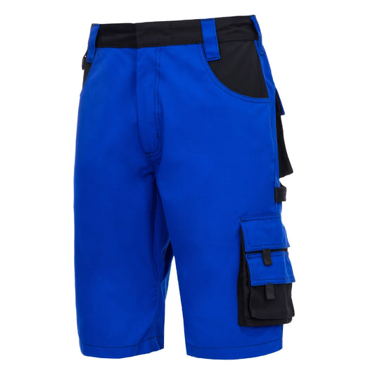 NITRAS MOTION TEX PLUS, pantaloni de lucru, scurti, albastru regal/negru