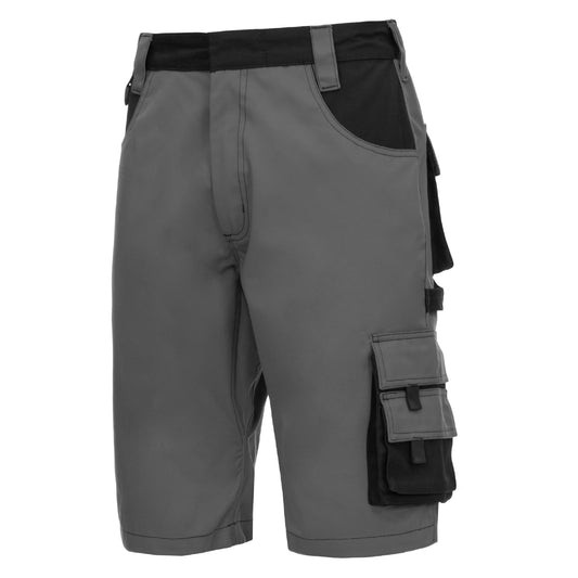 NITRAS MOTION TEX PLUS, pantaloni de lucru, scurti, gri/negri