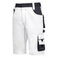 NITRAS MOTION TEX PLUS, pantaloni de lucru, scurti, alb/gri
