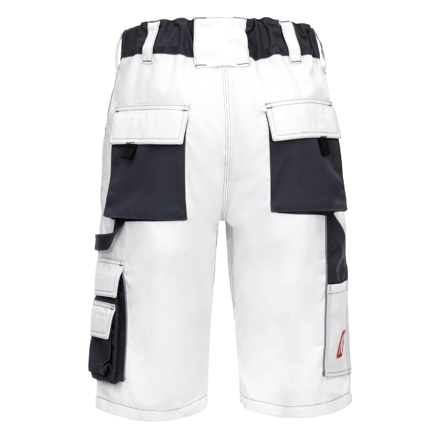 NITRAS MOTION TEX PLUS, pantaloni de lucru, scurti, alb/gri