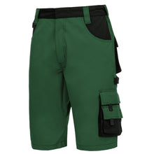 NITRAS MOTION TEX PLUS, pantaloni de lucru, scurti, verde/negru