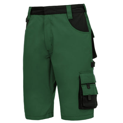 NITRAS MOTION TEX PLUS, pantaloni de lucru, scurti, verde/negru