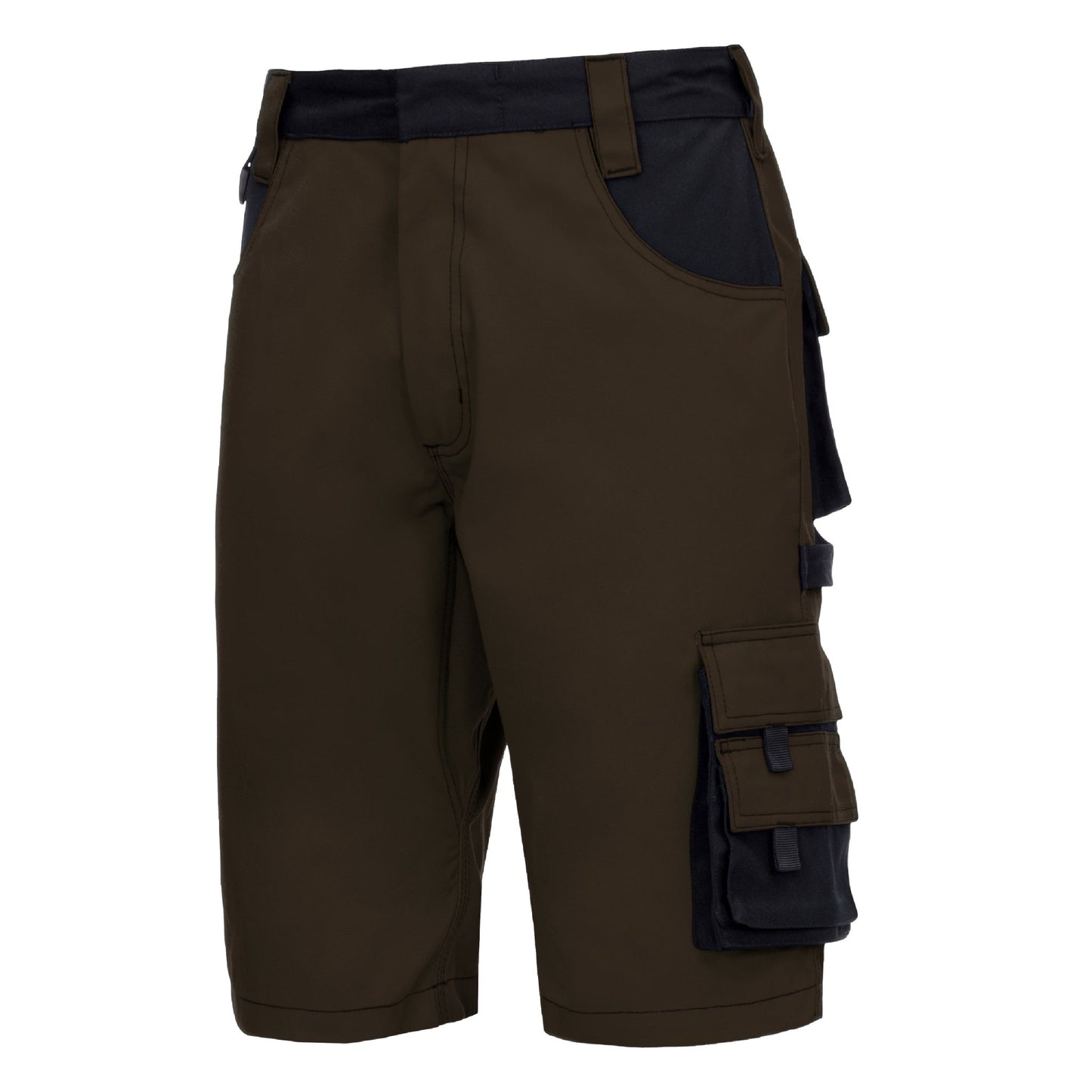 NITRAS MOTION TEX PLUS, pantaloni de lucru, scurti, maro/negri